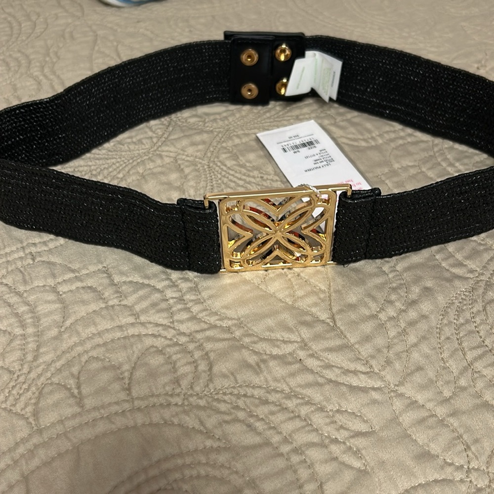 NWT Lilly Pulitzer Arta black rattan belt - Picture 2 of 3